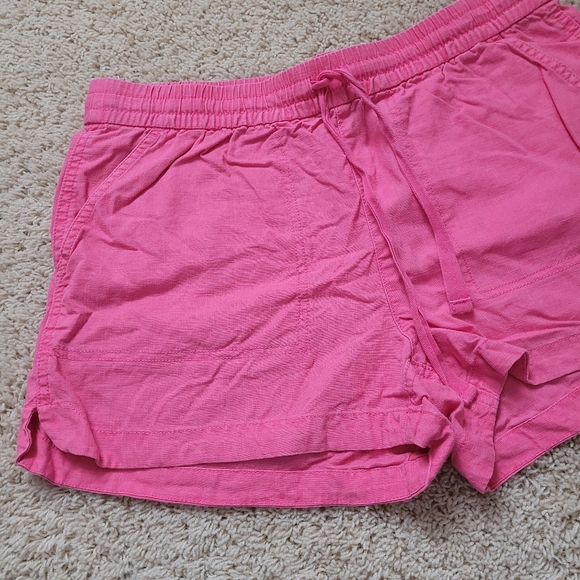 J. Crew Seaside Short In Linen Blend Bright Pink S Coastal Summer - Picture 2 of 11